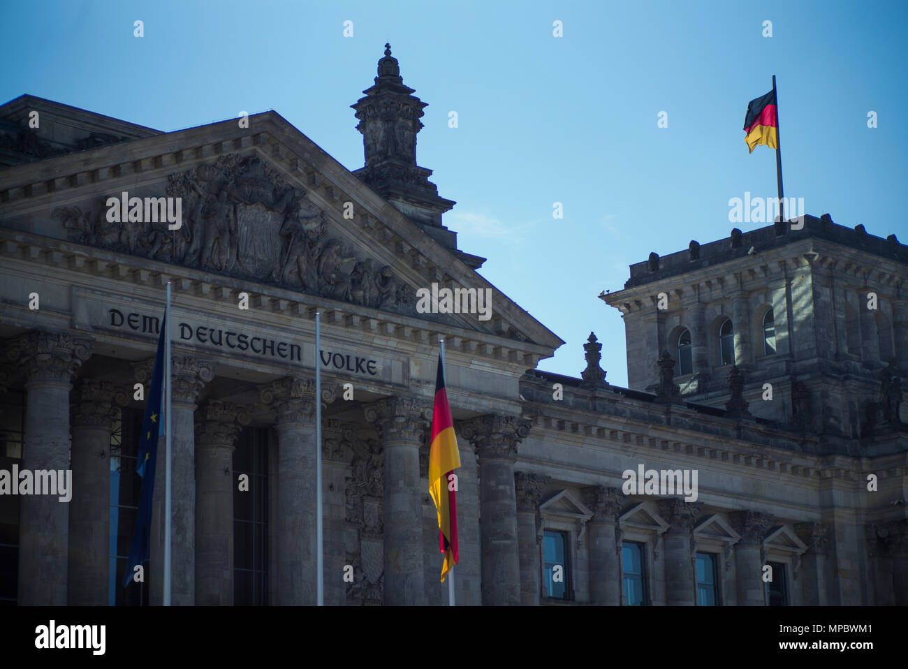 Berlin, Deutschland, Reichstag, Platz der Republik, Bereich. 29.08.17, © Peter SPURRIER, Leica Camera AG LEICA M (Typ 262) Stockfoto