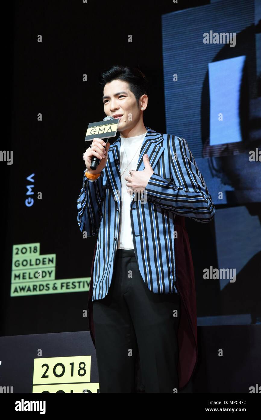 Taipei. 22. Mai, 2018. Stau Hsiao nahmen an der Pressekonferenz bekannt, dass er die 29 Golden Melody Auszeichnungen in Taipei, Taiwan, China host wird am 22. Mai 2018. (Foto durch TPG) Credit: TopPhoto/Alamy leben Nachrichten Stockfoto