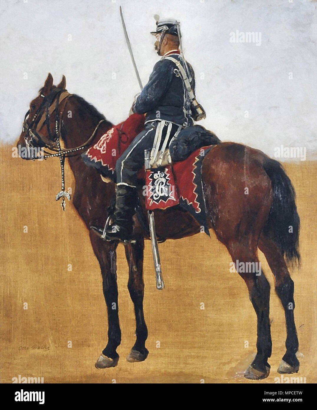 Bache Otto - ein sergant der Dänischen Garde Husaren Stockfoto