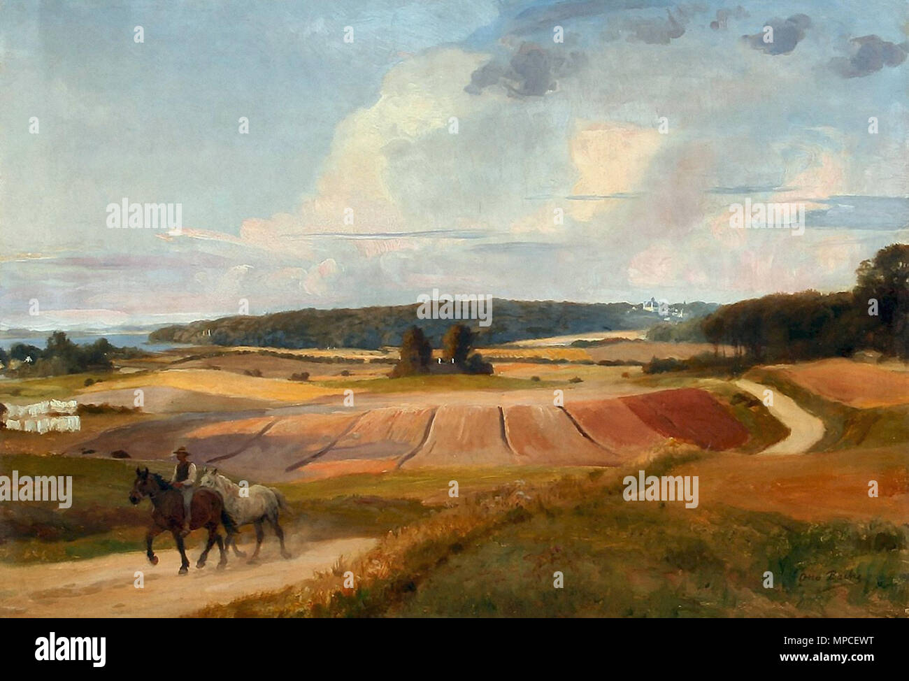 Bache Otto - Sommer Landschaft in der Nähe von Fredensborg Schloss Dänemark Stockfoto