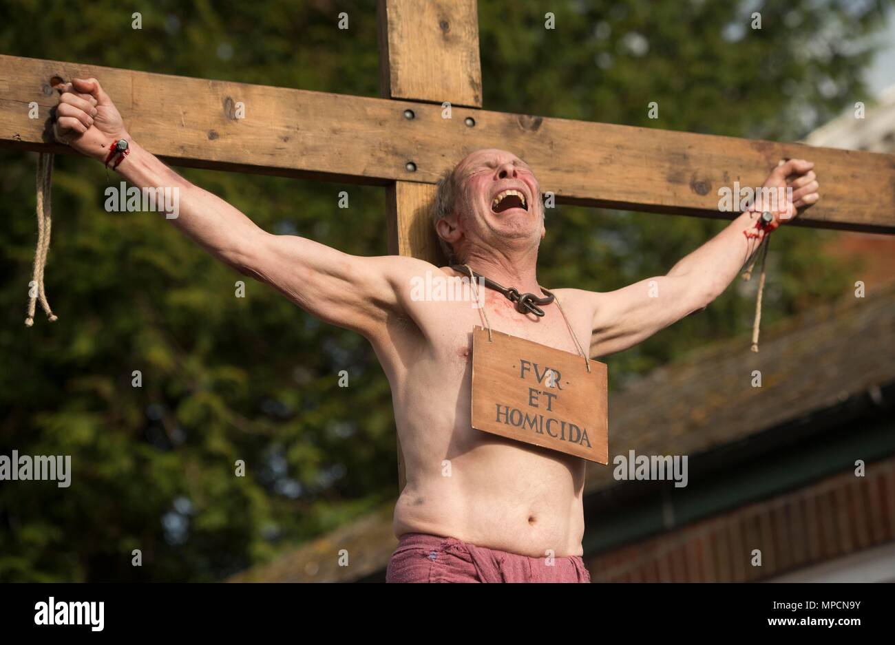Marlborough Gemeinschaft Passion Play, Wiltshire 2017 15/04/17. Stockfoto