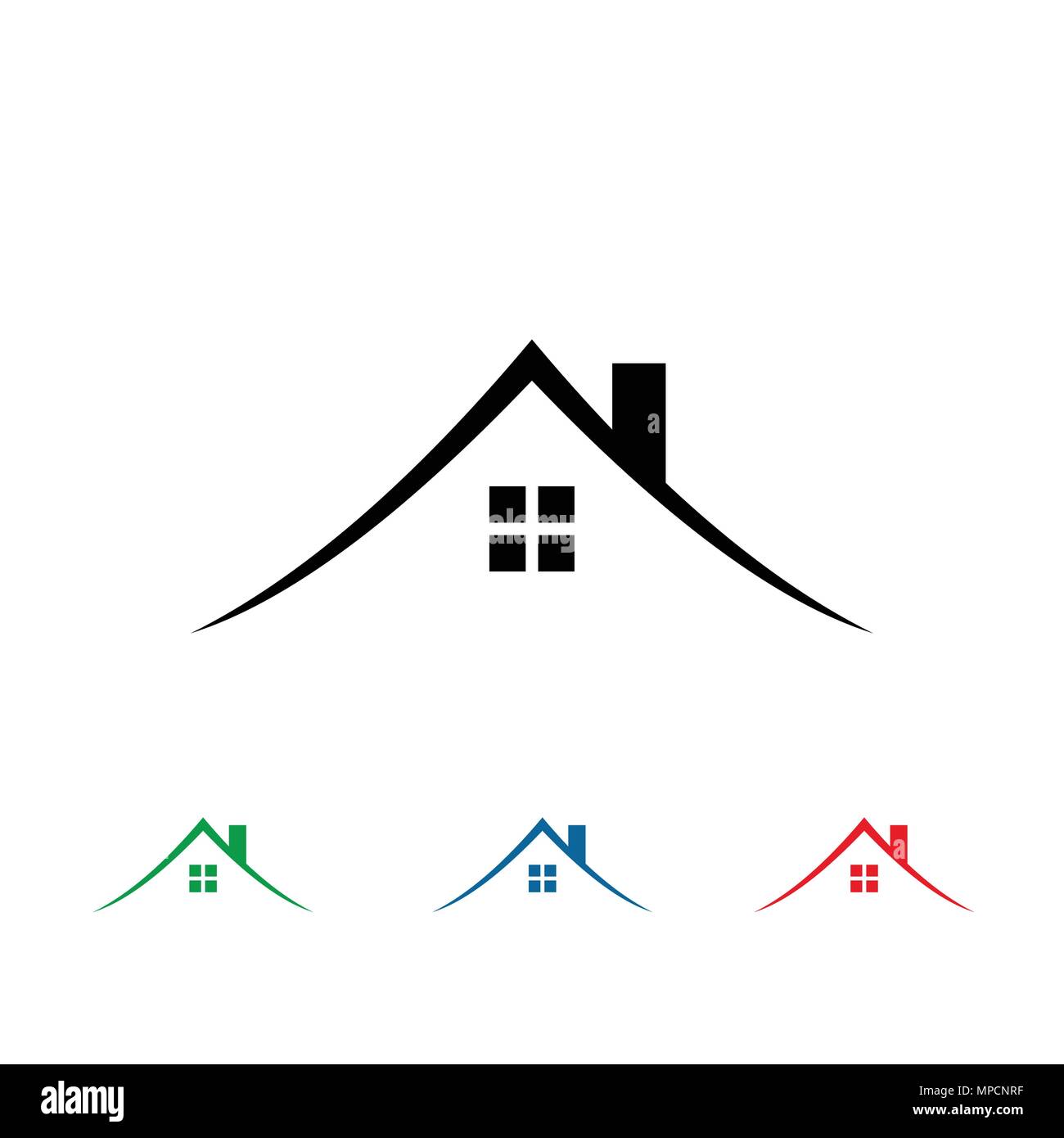 Immobilien Logo, Logo Design, Vektor icon. Stock Vektor