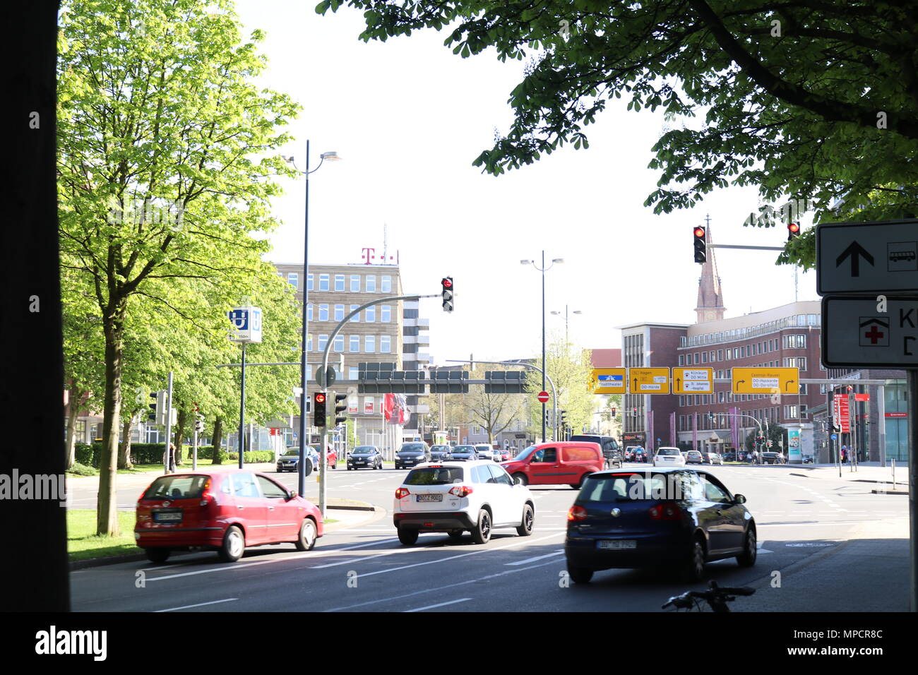 Dortmund, Ruhrgebiet, Nordrhein-Westfalen, Deutschland - 16 April 2018: Stadtmauer Ring Straße 54 Stockfoto