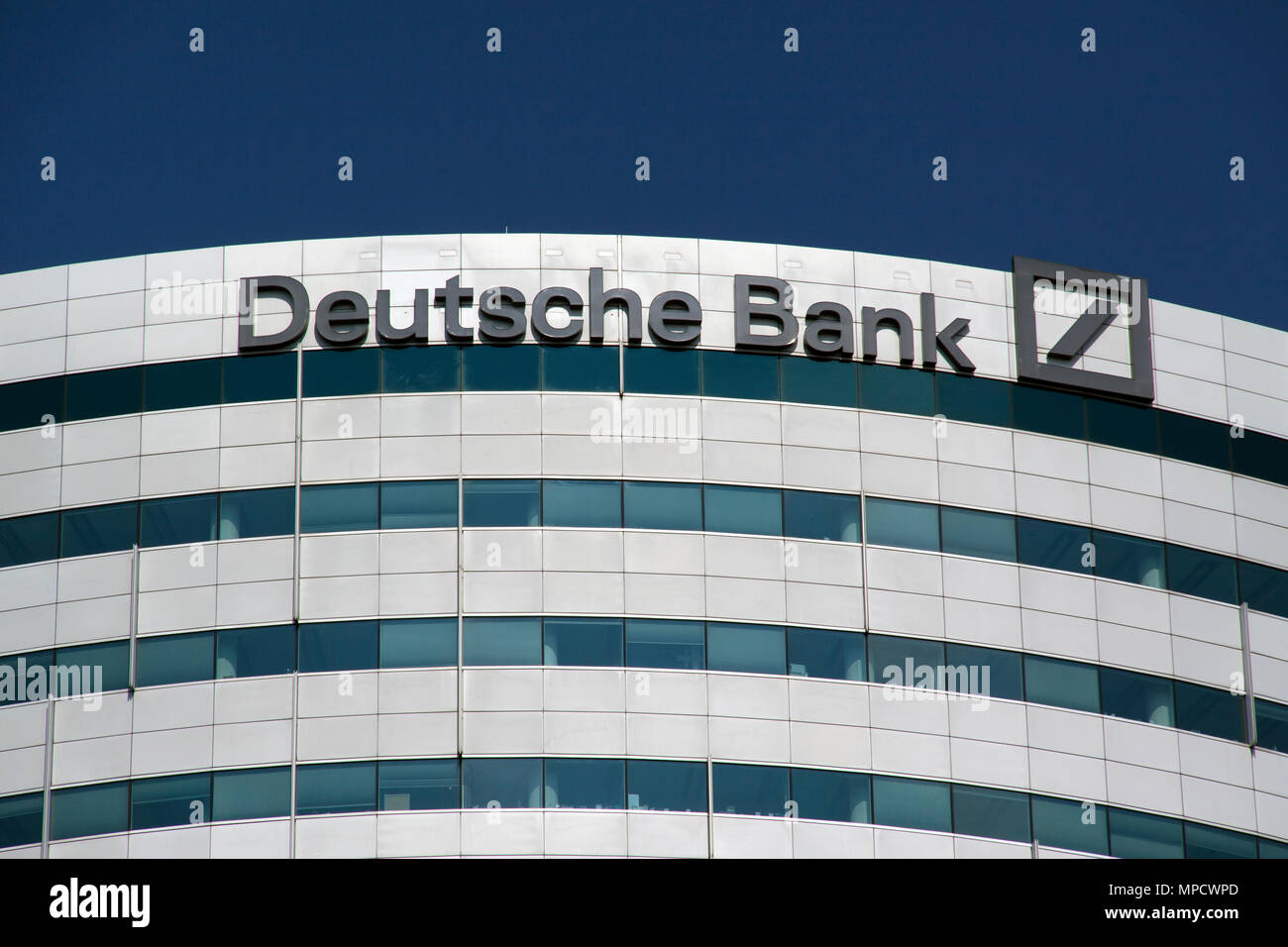 Amsterdam, Niederlande, 30. August 2015: Büro der Deutschen Bank in Amsterdam Stockfoto