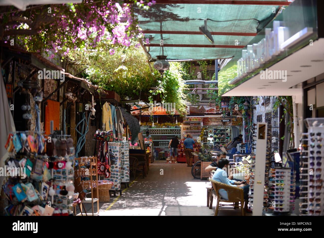 Einkaufen in Fethiye Türkei Stockfoto