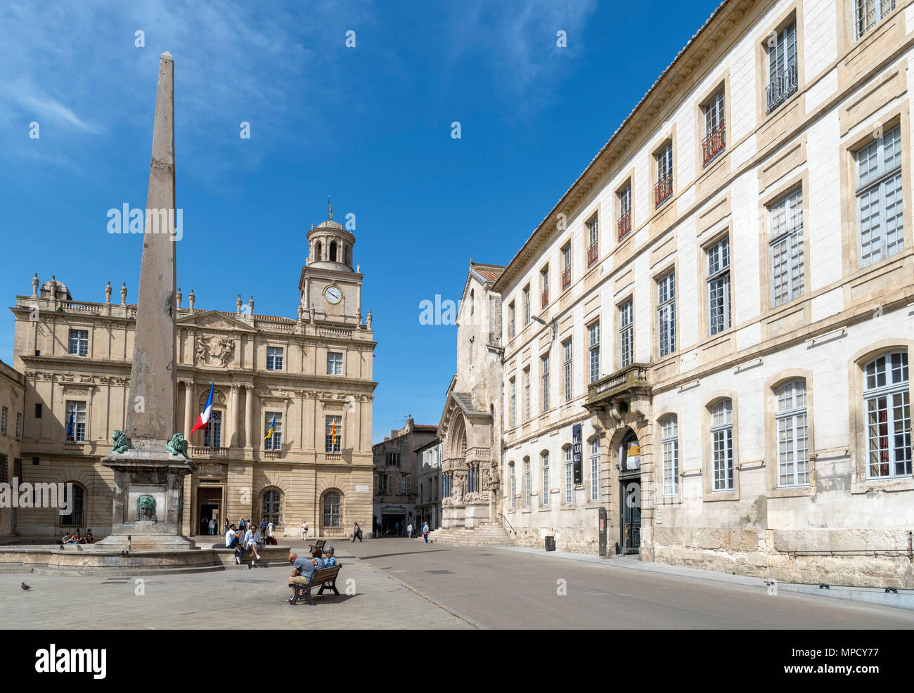 Platzieren Sie De La Republique, Arles, Provence, Frankreich Stockfoto