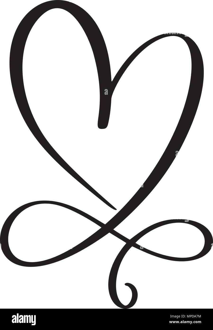 Herz Liebe Zeichen für immer für Happy Valentines Tag. Infinity