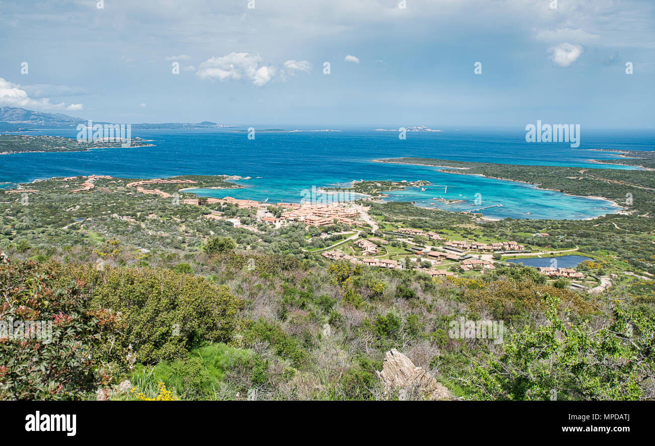 Blick auf die Skyline von Marinella Italien Stockfoto