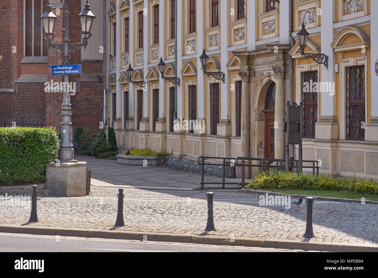 Wroclaw das barocke Gebäude der philologischen Fakultät. ehemaligen Jesuitenkollegs Wroclaw Stockfoto