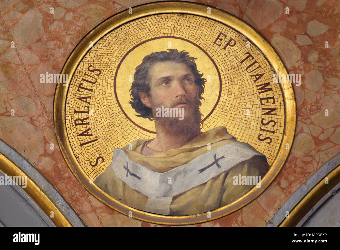 St. Jarlath - Kirche von Sant'Agata dei Goten (Rom) - Irische geistliche Erbe in Italien Stockfoto