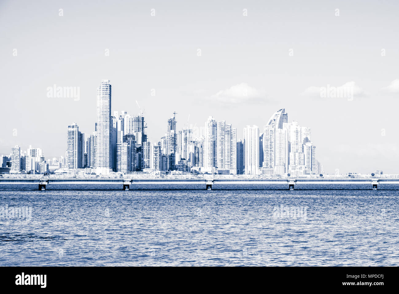 Panama City küstenansicht Skyline des Geschäftsviertels - Stockfoto