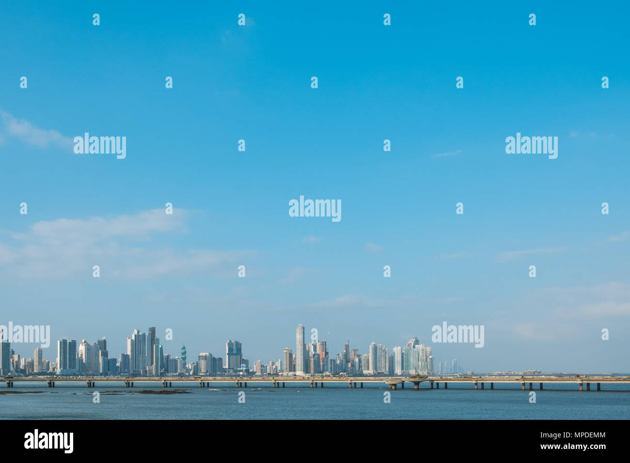 Panama City küstenansicht Skyline des Geschäftsviertels Stockfoto