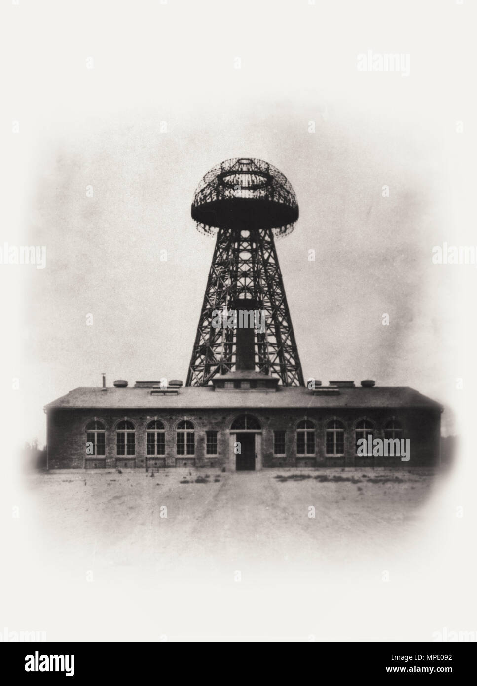 Nikola Tesla's Lab und Wardenclyffe Tower Stockfoto