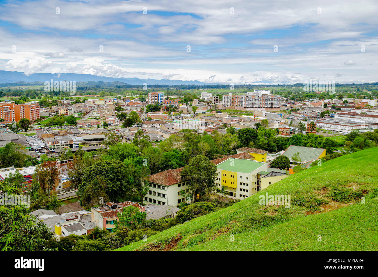 Schöne serial Ansicht der Stadt von Popayan, in der Mitte des Departements Cauca in Kolumbien. Stockfoto