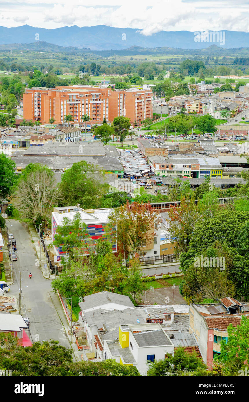 Schöne serial Ansicht der Stadt von Popayan, in der Mitte des Departements Cauca in Kolumbien. Stockfoto
