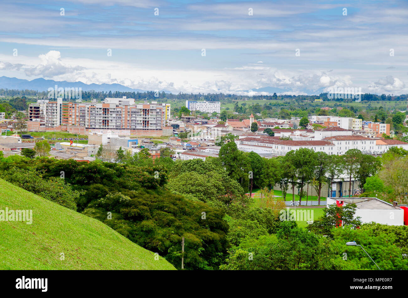 Schöne serial Ansicht der Stadt von Popayan, in der Mitte des Departements Cauca in Kolumbien. Stockfoto