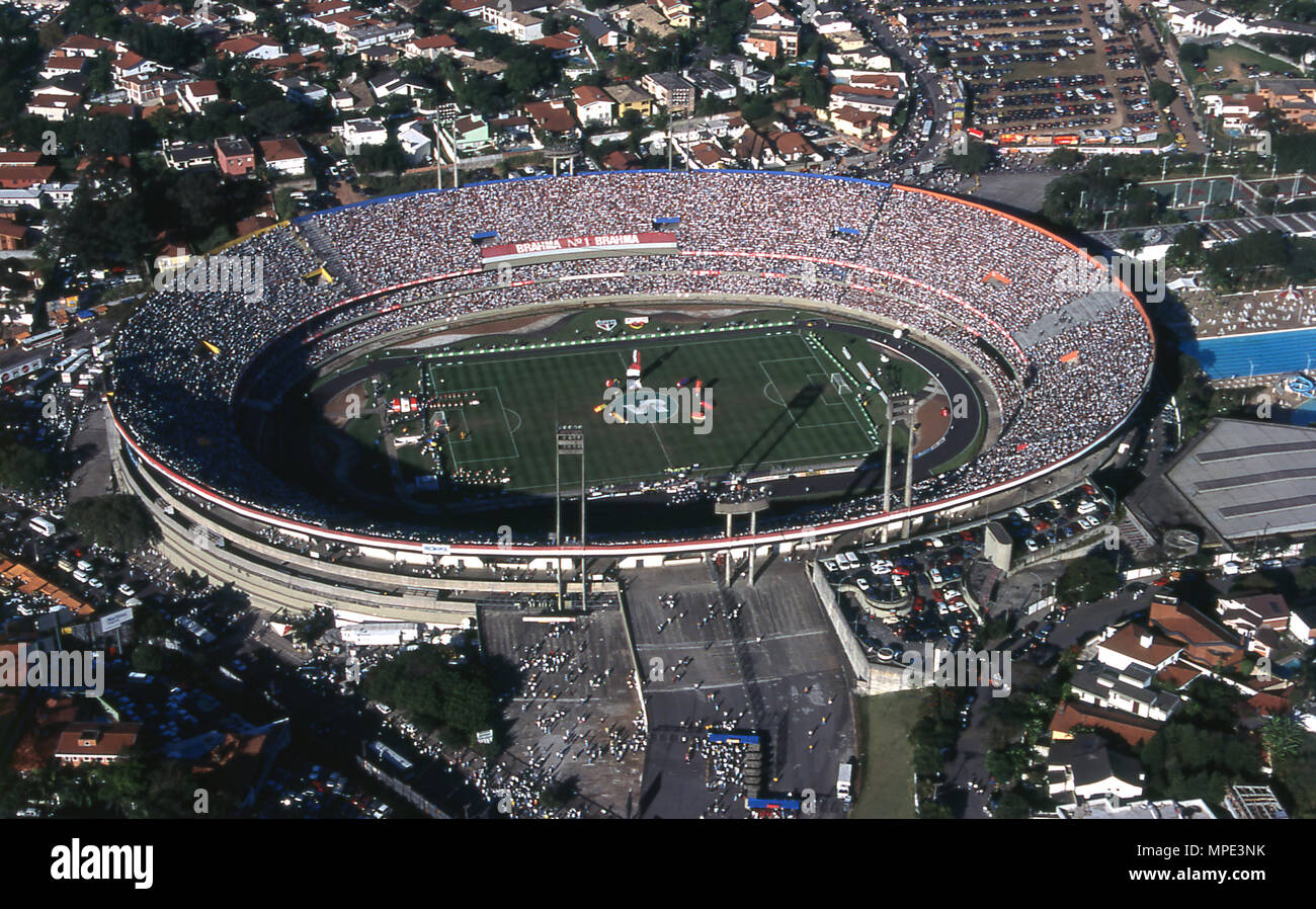 Luftaufnahme, Morumbi Stadion, Sao Paulo, Brasilien Stockfoto