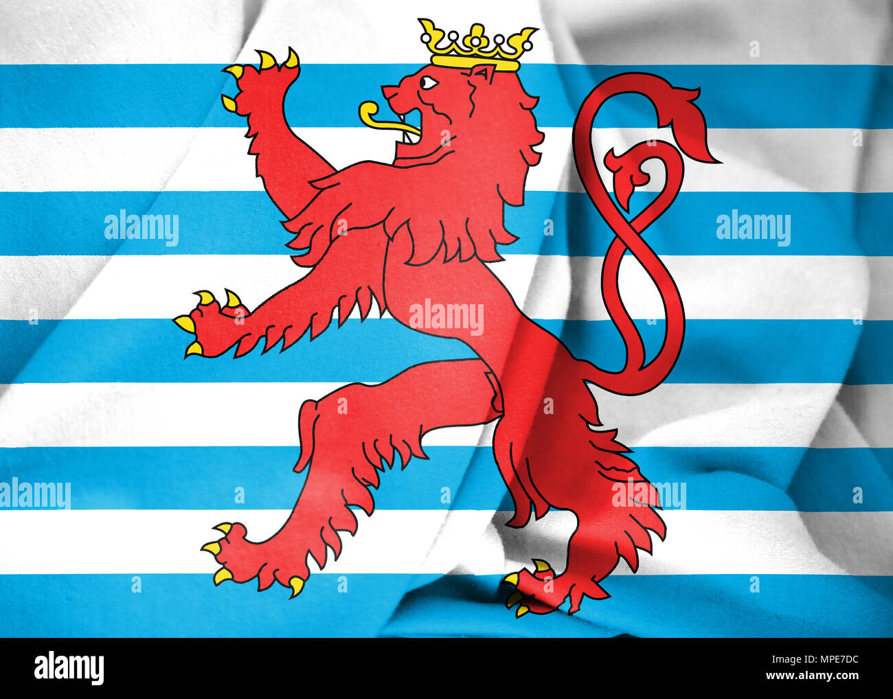 3D Civil Ensign von Luxemburg. 3D Illustration. Stockfoto
