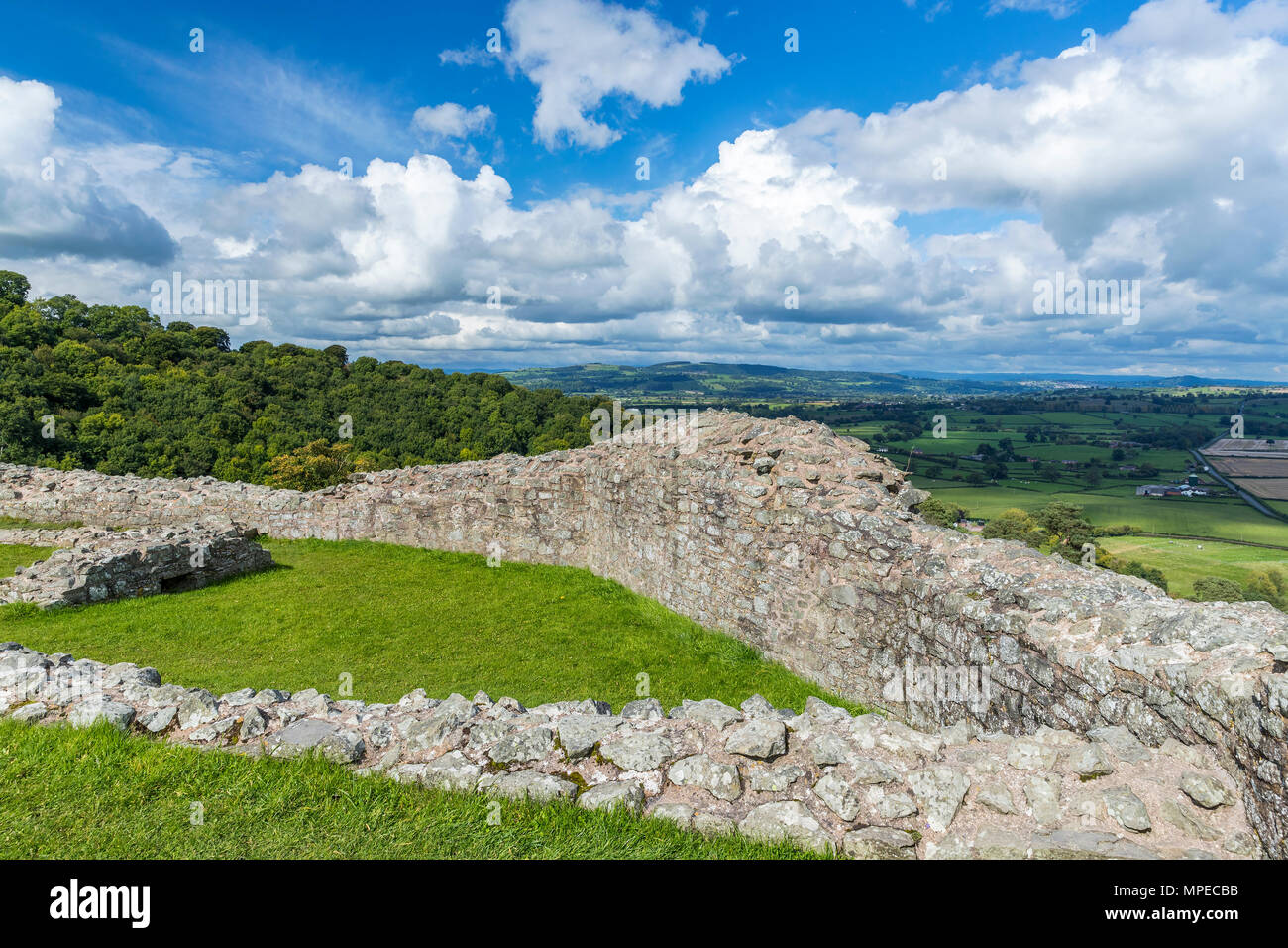 Montgomery Schloss, Powys, Wales, Europa. Stockfoto