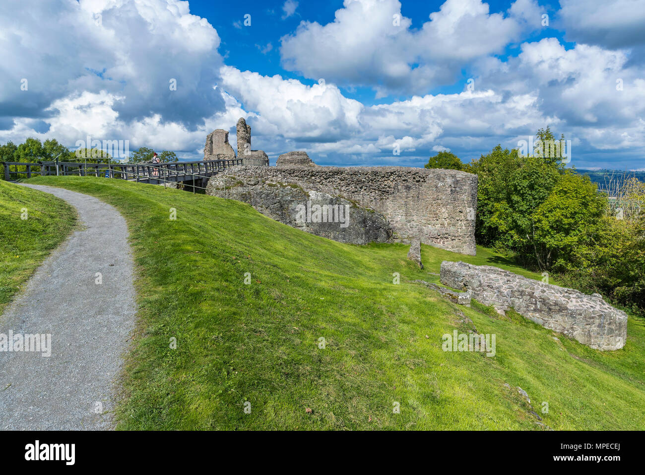 Montgomery Schloss, Powys, Wales, Europa. Stockfoto