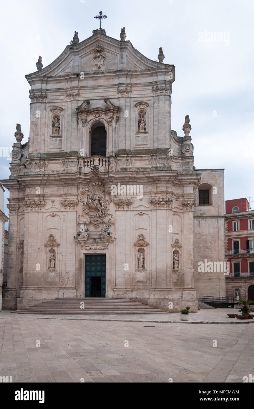 Die Basilika di San Martino, Martina Franca, Apulien, Italien. Stockfoto