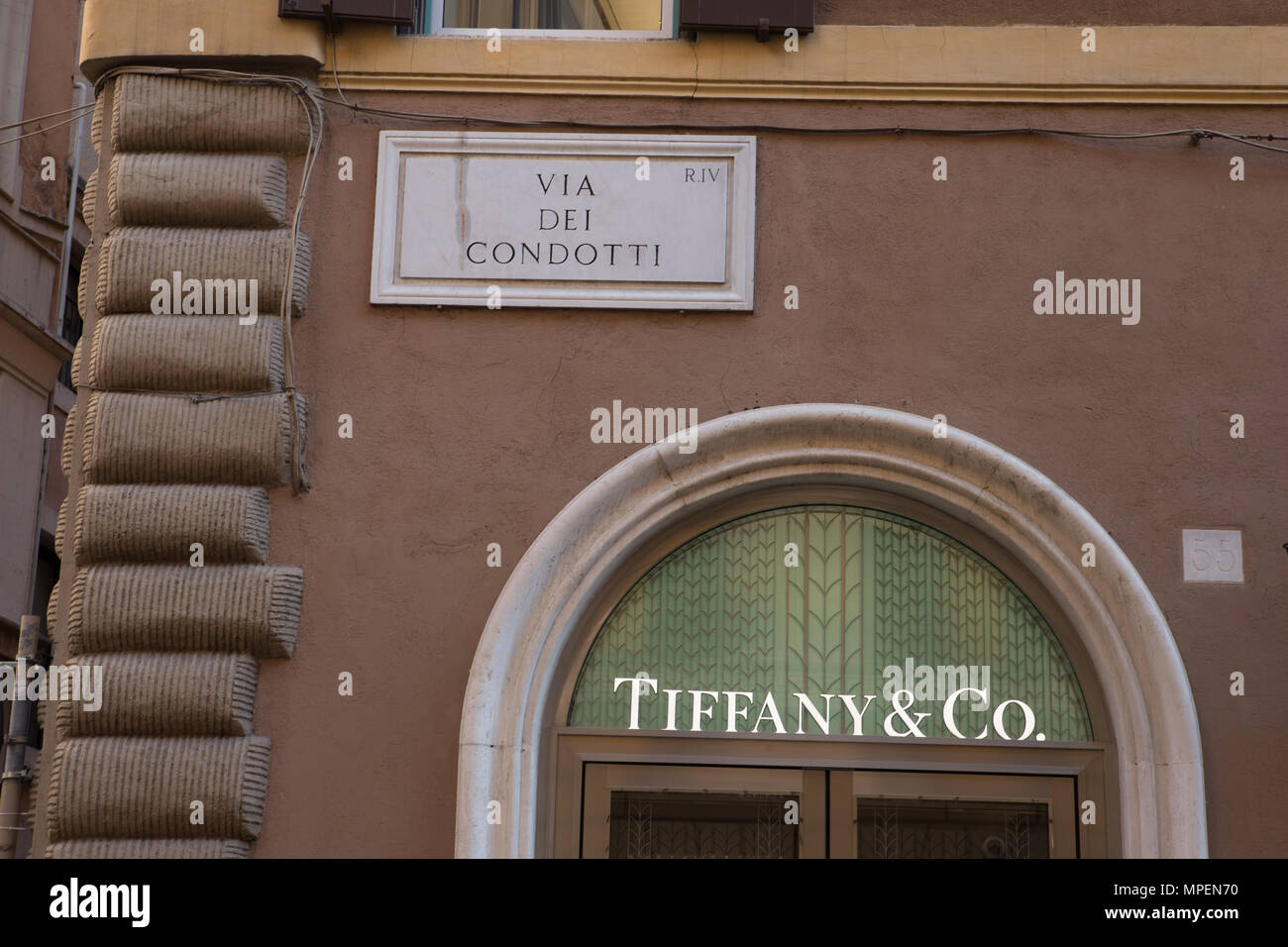 TIFFANY store Via Condotti, Rom, Italien Stockfoto