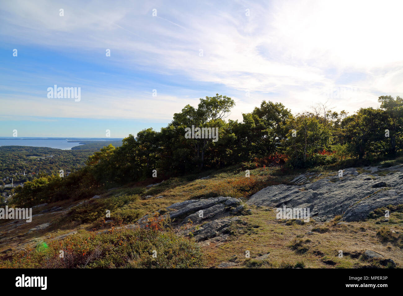 Mt. Battie und Camden, Maine Stockfoto