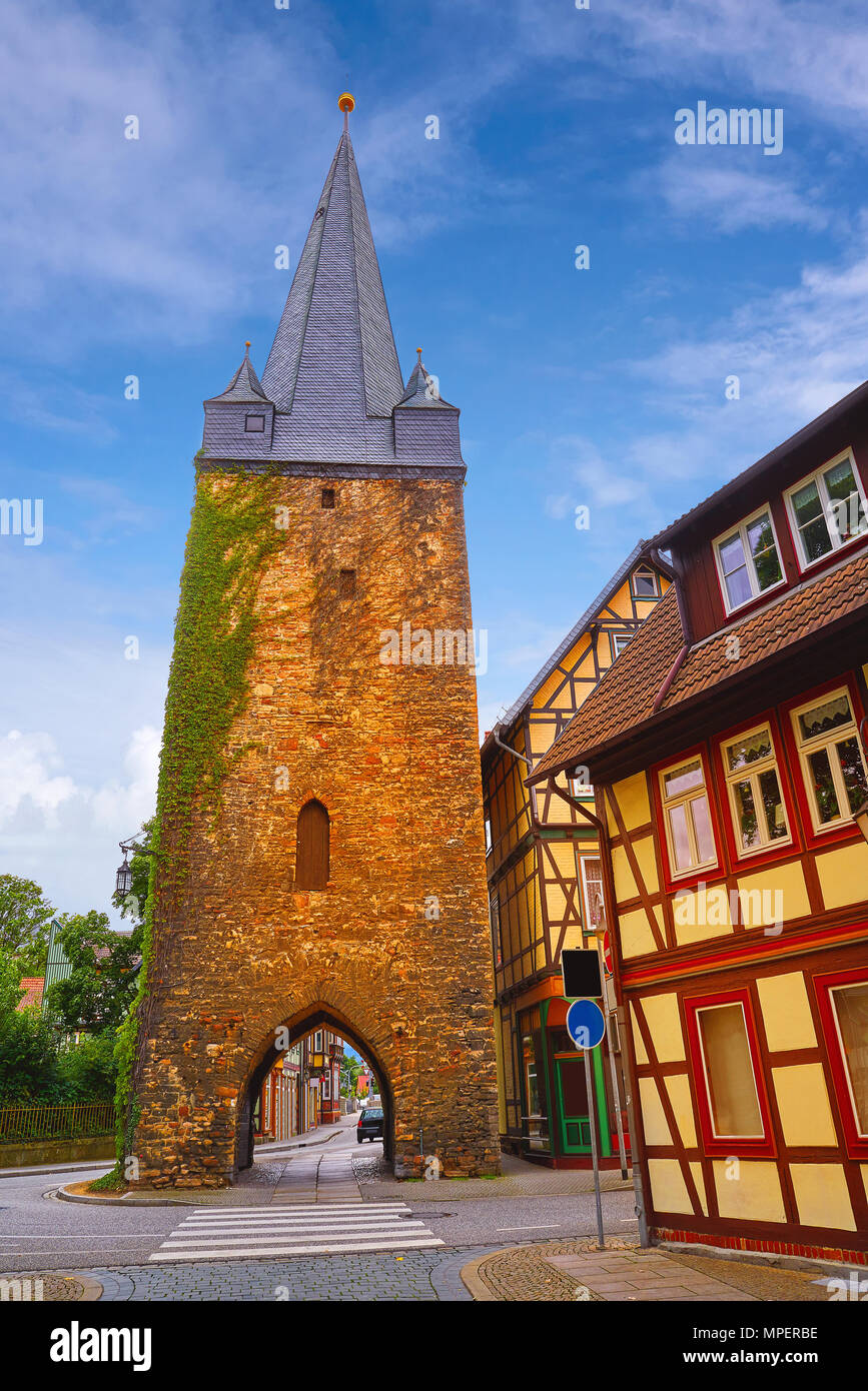 Turm Westerntorturm Wernigerode im Harz Deutschland Sachsen Stockfoto