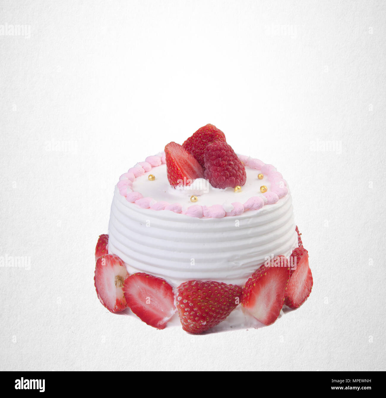Kuchen oder Torte auf einem Hintergrund Stockfoto