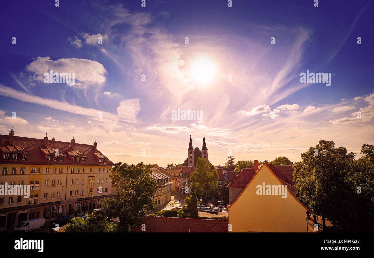 Nordhausen Skyline im Harz Thüringen Deutschland Stockfoto