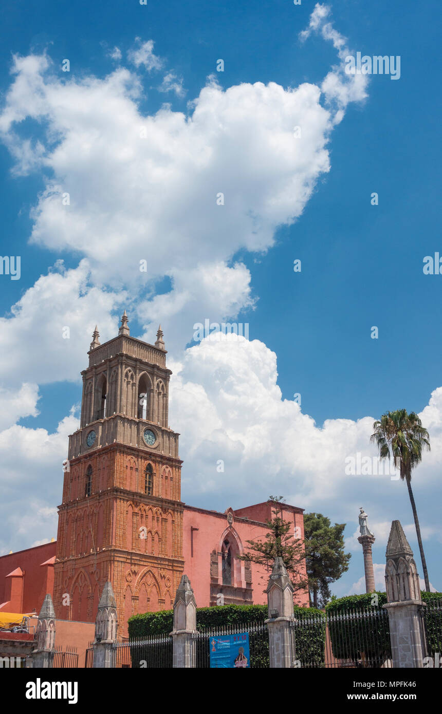 Die Santa Escuela de Cristo, der Heilige Schule Christi, eine katholische Kirche im Zentrum von San Miguel de Allende, Mexiko Stockfoto