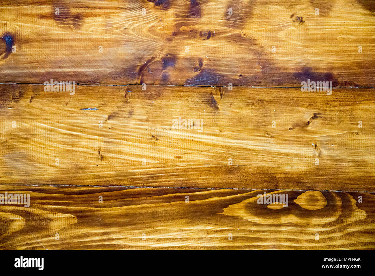 Malte braun glänzend Boards auf dem Boden Textur Stockfoto