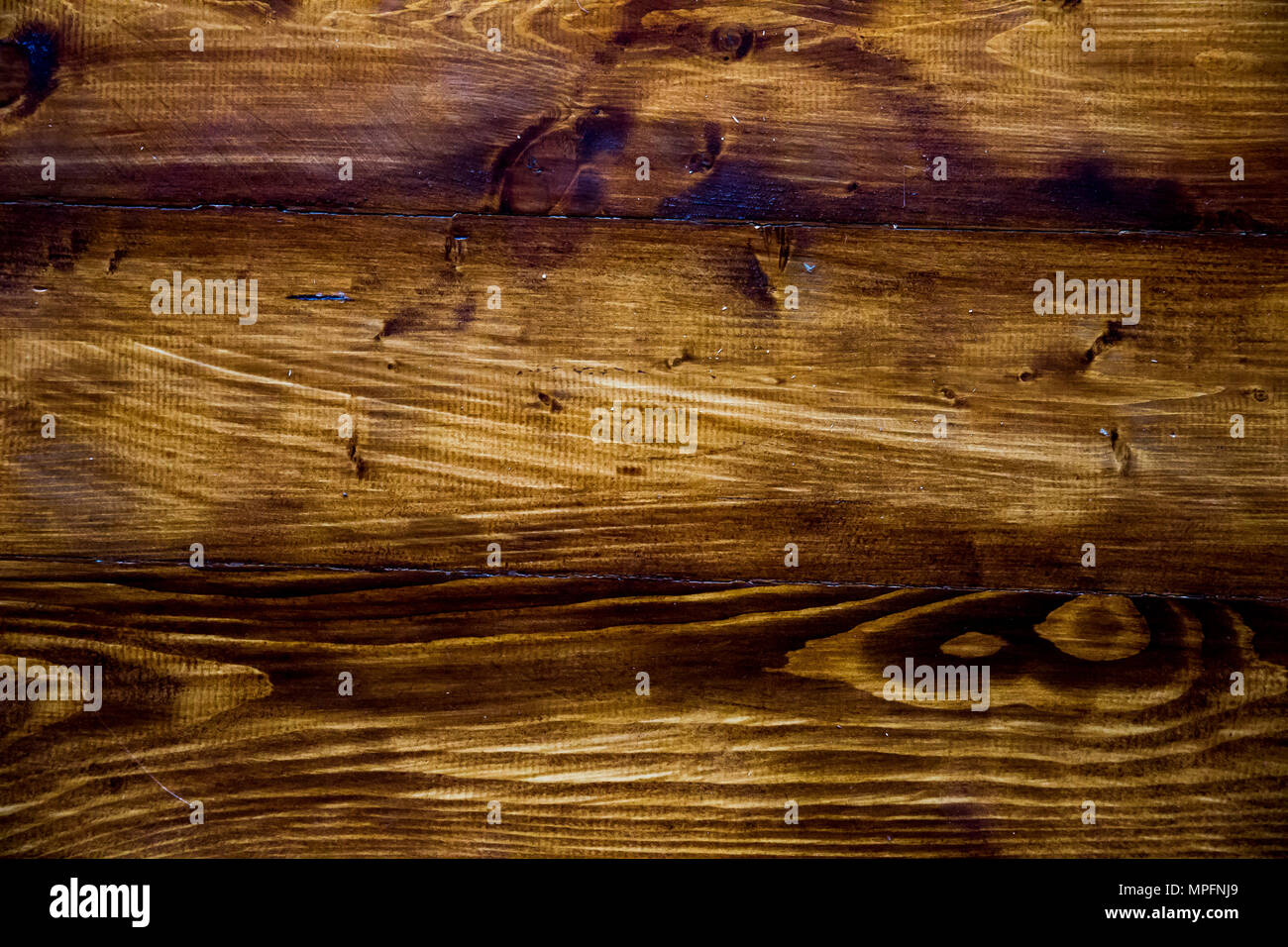 Malte braun glänzend Boards auf dem Boden Textur Stockfoto