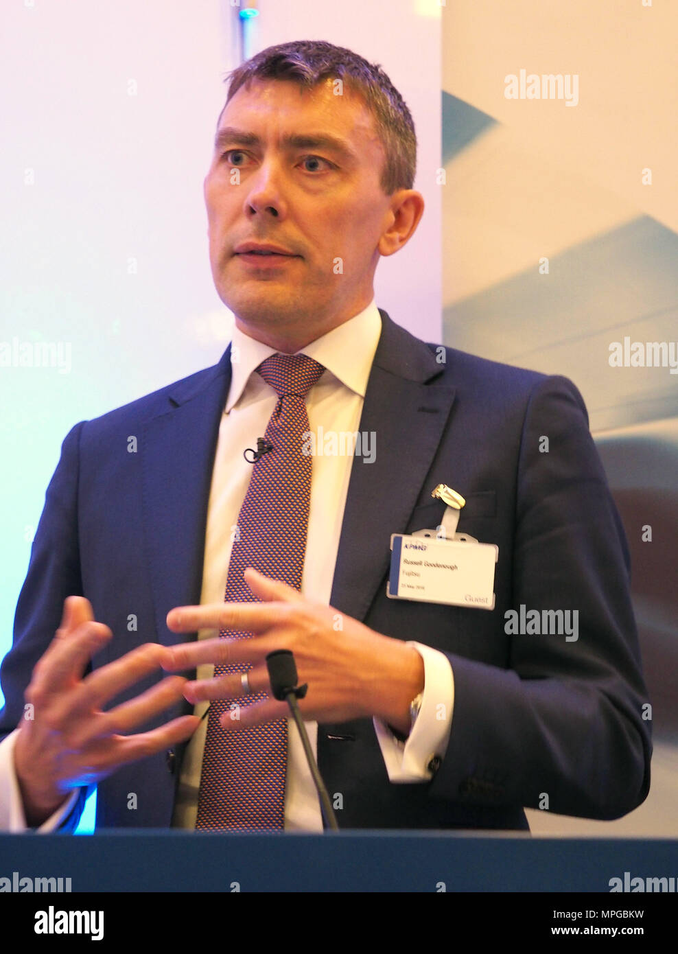 Russell Goodenough, Client MD Transport von Fujitsu. UK Verkehrsinfrastruktur Gipfel Stockfoto