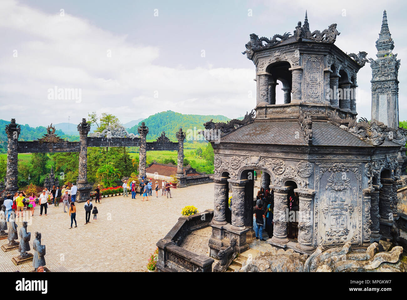 Hue, Vietnam - 19. Februar 2016: Khai Dinh Grab in Hue, Vietnam Stockfoto