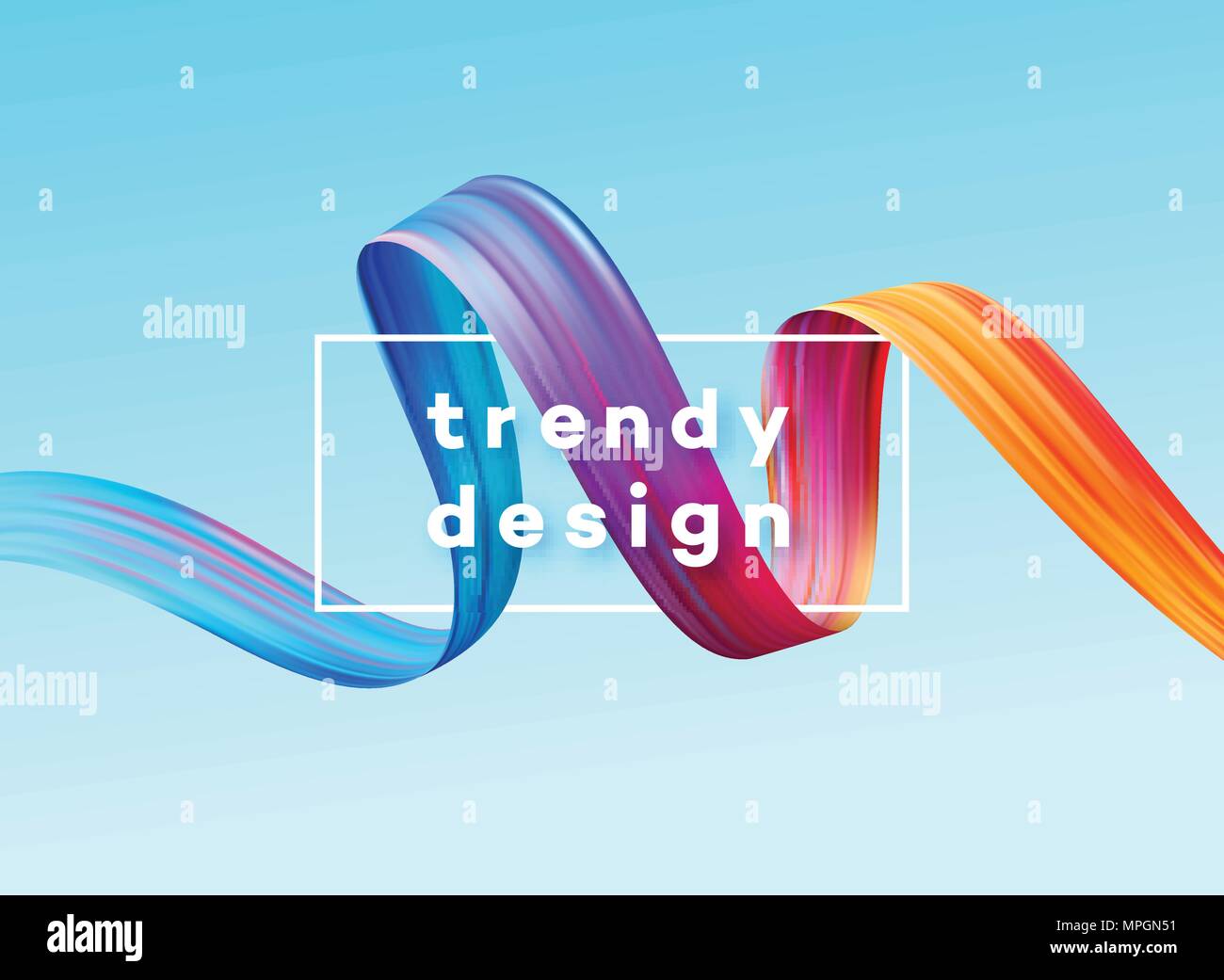 Modernes, farbenfrohes flow Poster. Wave flüssige Form in blauer Farbe Hintergrund. Art Design für Ihr Projekt. Vector Illustration Stock Vektor