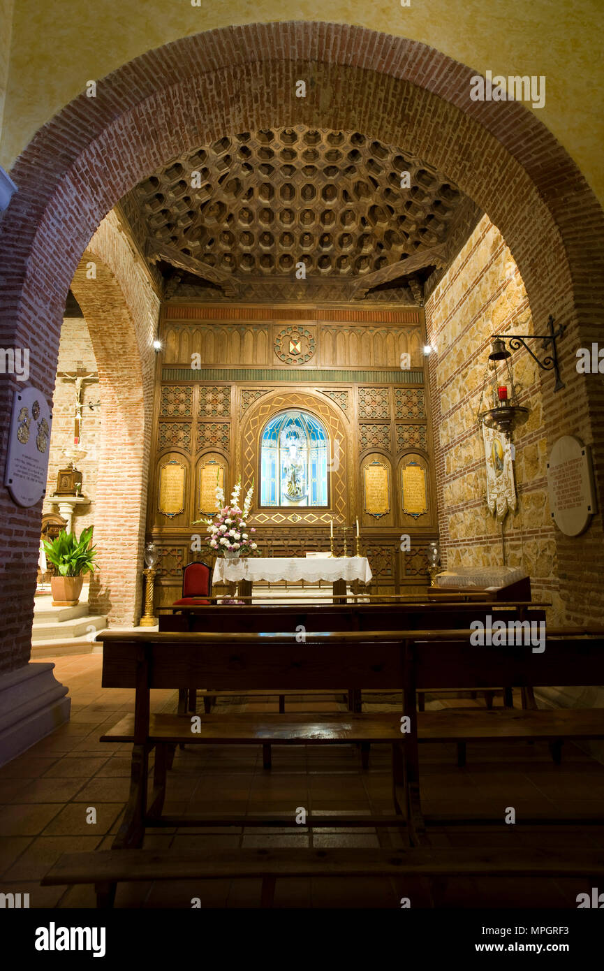 Iglesia de San Juan Bautista. Hita, Guadalajara, Spanien. Stockfoto