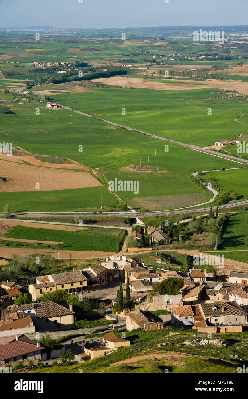 Blick von der Burg. Hita, Guadalajara, Spanien. Stockfoto