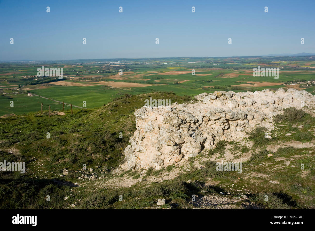 Blick von der Burg. Hita, Guadalajara, Spanien. Stockfoto