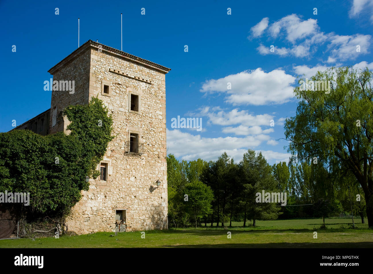Monasterio de Sopetran, HITA, Guadalajara, Spanien. Sopetran Kloster. Stockfoto