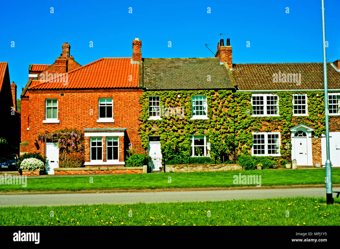 Alte Häuser im Hurworth auf T-Stücke, Borough von Darlington, County Durham, England Stockfoto