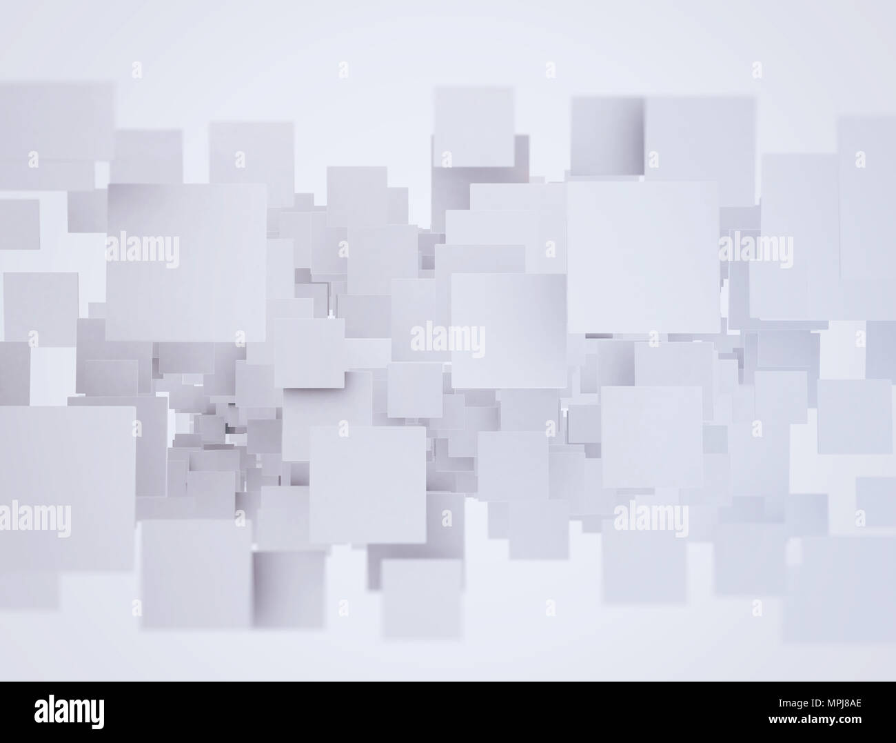 Abstrakte 3d-Quadrate Überlappung Stockfoto