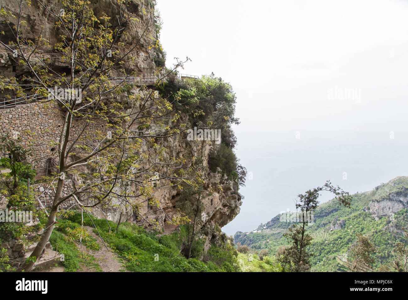 Der Weg der Götter von Agerola nach Positano Amalfiküste Italien, Wandern auf dem Weg der Götter Amalficoast Italien Stockfoto