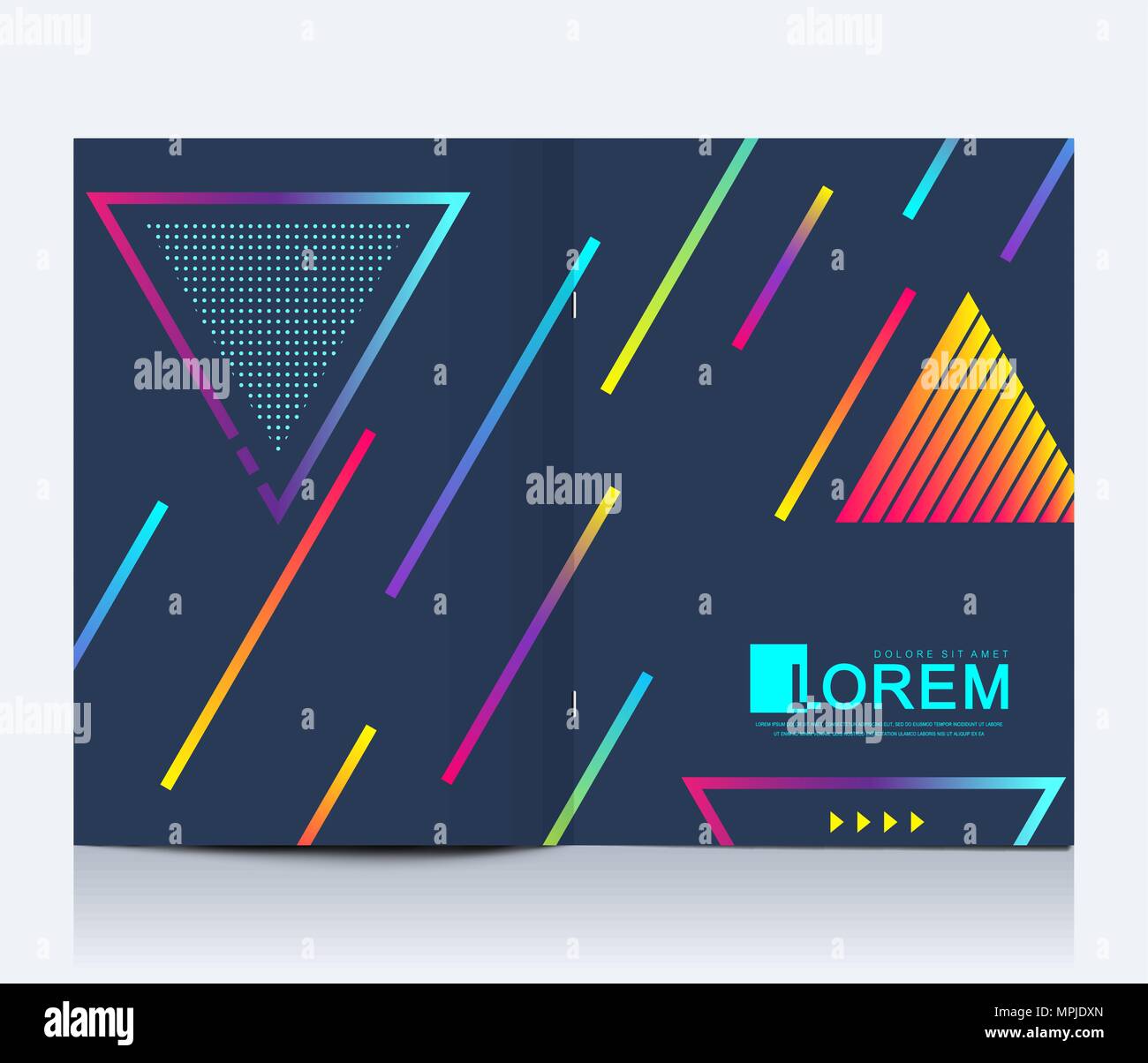 Moderne vector Template für Broschüre, Faltblatt, Flyer, Anzeige, Abdeckung, Katalog, Zeitschrift oder Jahresbericht. Grafik Hintergrund mit 3D Gradient formen Vektor trendy flüssigen Farben Hintergründe. Karte Oberfläche. Stock Vektor