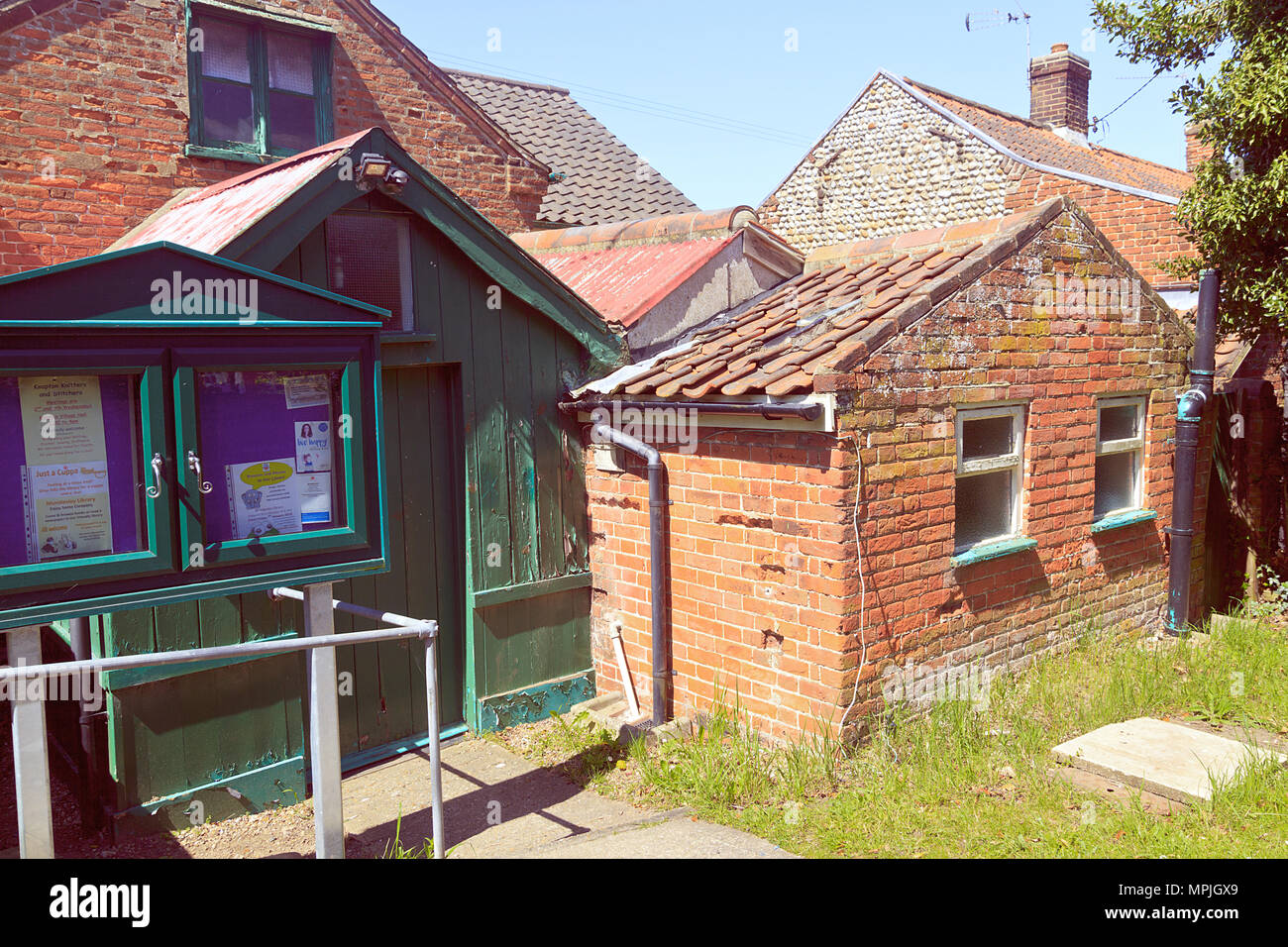 Old Village Hall im Dorf Knapton in Norfolk, England, Großbritannien Stockfoto