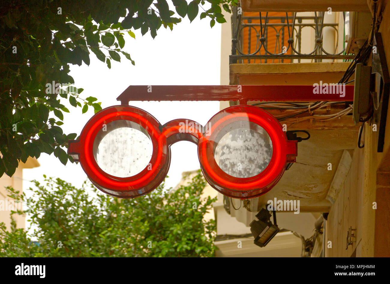 Augenoptiker Spanien Stockfoto