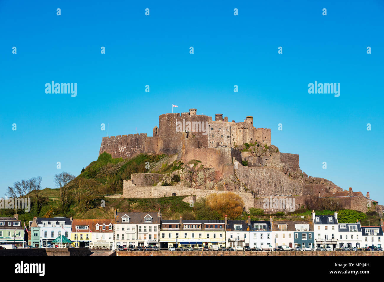 Grossbritannien, Kanalinseln, Jersey, Gorey, Mont Orgueil Castle (Gorey Castle) Stockfoto