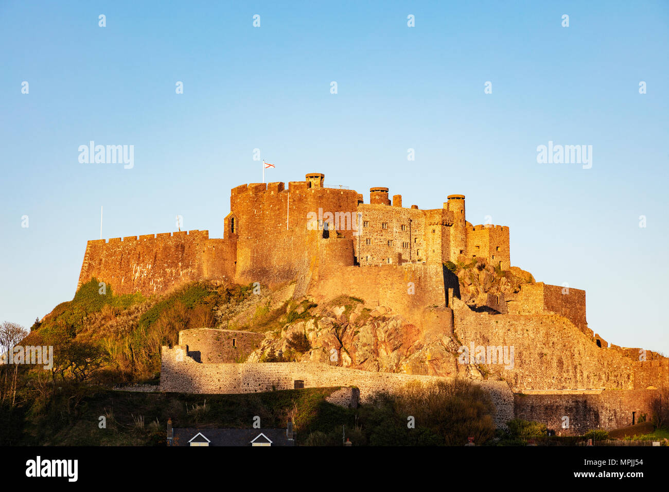 Grossbritannien, Kanalinseln, Jersey, Gorey, Mont Orgueil Castle (Gorey Castle) Stockfoto