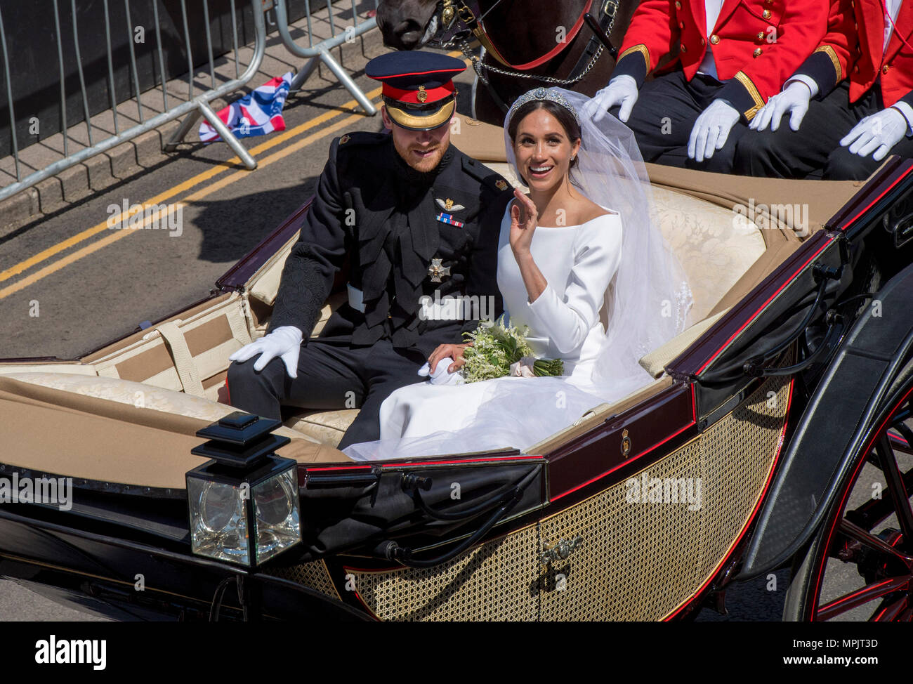 Prinz Harry Mand Meghan Markle königliche Hochzeit Stockfoto
