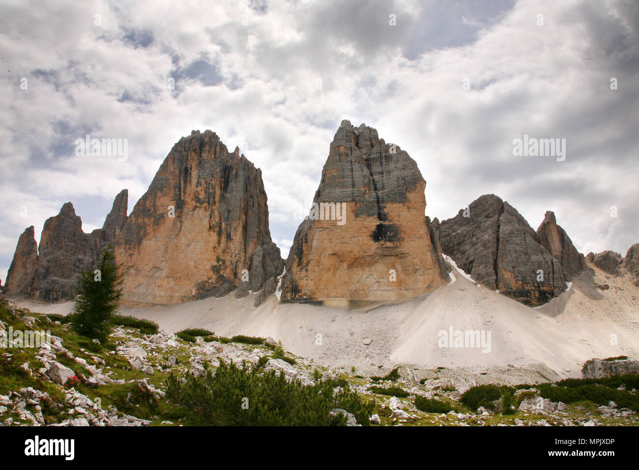 Tre Cime di Lavaredo 3' Drei Zinnen - Dolomiten - Italien Stockfoto